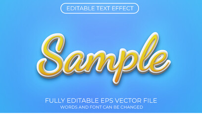 Sample editable text effect. Editable text style effect