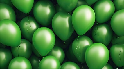 Forestgreen balloon texture. Background of many green balloons