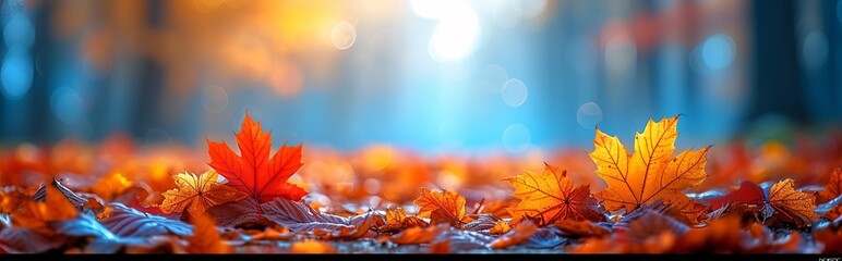 Fototapeta na wymiar Fall Foliage: A Spectacular Display of Autumn Leaves Generative AI