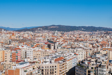 Fototapeta na wymiar Barcelona city landcape