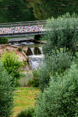 Briey and its serene Sangsue lake, bridge, walking, sports and relaxation activities, Lorraine, France