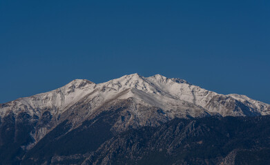 snowy mountain and sky background