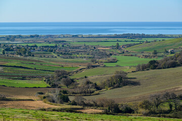 Paysage printanier au bord de mer