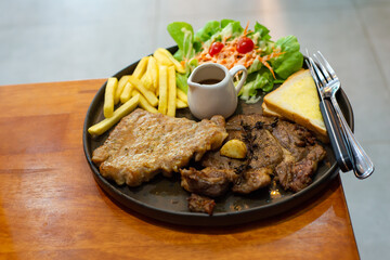 beef steak with vegetables