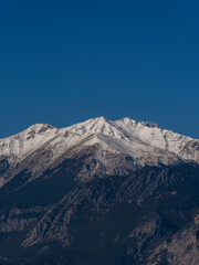 snowy mountain and sky background