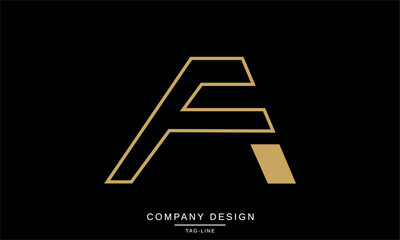AF, FA Abstract Letters Logo Design Monogram