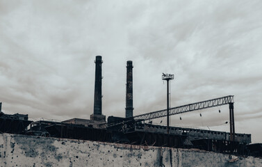 destroyed buildings of the workshop of the Azovstal plant in Mariupol Ukraine