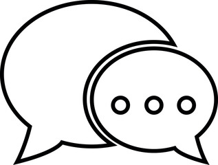 Comment icon vector. Speech bubble icon symbol. Conversation line icon in trendy flat design