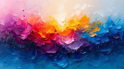 Fototapeta na wymiar Colorful Waves of Creativity: A Monthly Celebration of Artistic Expression Generative AI