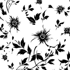 floral seamless pattern, pattern, flower pattern, geometric pattern, diagonal pattern, floral, flower, seamless, design, ornament, vector, decoration, art, wallpaper, leaf, illustration, black, style,