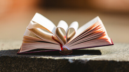 book with its pages shaping as heart. Resolution and high quality beautiful photo