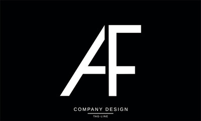 AF, FA Abstract Letters Logo Design Monogram