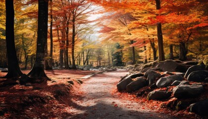 A Path Through a Forest With Abundant Trees