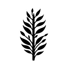 Fototapeta premium Leaf vector, herb silhouette, silhouette plant, silhouette flower, silhouette floral, silhouette plant, plantpot, leaf, tree, plant, nature, vector, bamboo, pattern, branch, silhouette, floral, flower
