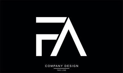 Fototapeta premium AF, FA Abstract Letters Logo Design Monogram