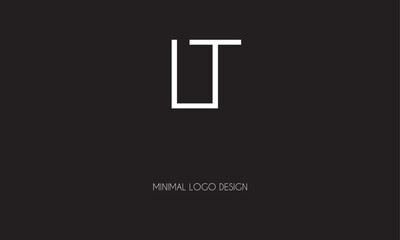 LT or TL Minimal Logo Design Vector Art Illustration 