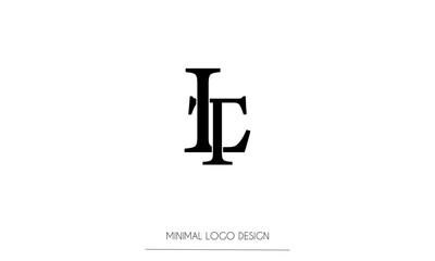 LT or TL Minimal Logo Design Vector Art Illustration 