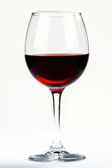 Fotobehang Elegant Red Wine Glass Isolated on White Background © romanets_v