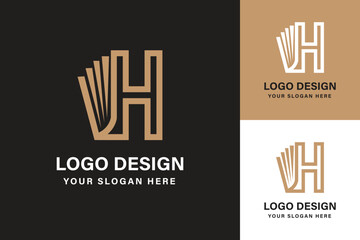 The vector of H alphabet logo design collections for business
