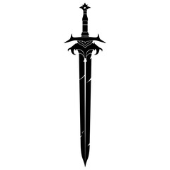 Silhouette sword black color only 