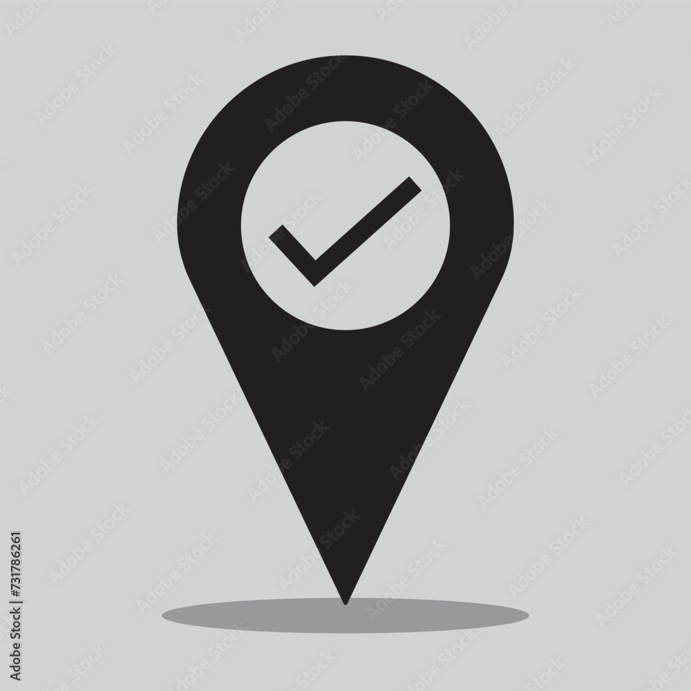 Leinwandbilder Map pin icon. location pin place marker. Location icon. Map marker pointer icon . GPS location symbol collection. Modern map markers. Vector icon isolated on white background.