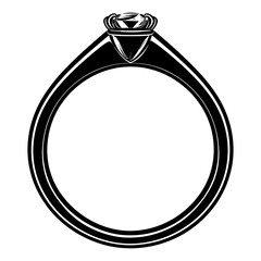 Silhouette the wedding ring black color only 