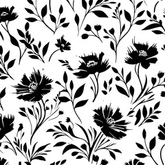 floral seamless pattern, pattern, flower pattern, geometric pattern, diagonal pattern, floral, flower, seamless, design, ornament, vector, decoration, art, wallpaper, leaf, illustration, black, style,