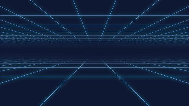 80s abstract backdrop for text and titles. Disco dancing grid floor for 2000s pop music video clips