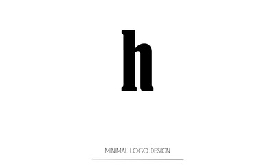 NH or HN Minimal Logo Design Vector Art Illustration 