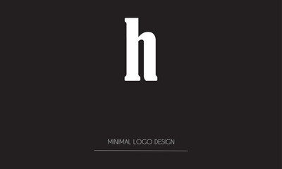 NH or HN Minimal Logo Design Vector Art Illustration 