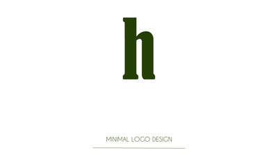 NH or HN Minimal Logo Design Vector Art Illustration 