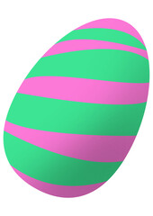 Colorful egg referencing Easter.
Various colors, transparent background.
green, purple.