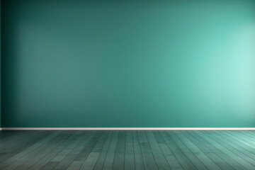 A serene seafoam green wall background with a stunning floor. (Generative AI)