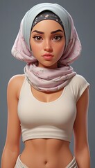 Muslim woman wearing the hijab