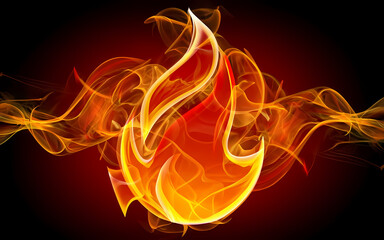 a fire design, symbolizing energy, warmth, and intensity, Generative Ai