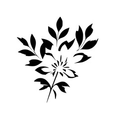 Silhouette rose, rose vector, flower svg, vector flower, herb, branch, line art, outline, eps, png, svg, flower, floral, vector, nature, leaf, rose, illustration, plant, design, vintage, pattern, flow