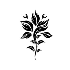 Silhouette rose, rose vector, flower svg, vector flower, herb, branch, line art, outline, eps, png, svg, flower, floral, vector, nature, leaf, rose, illustration, plant, design, vintage, pattern, flow