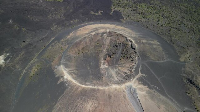 High drone footage of the Paricutin volcano located in the Mexican state of Michoacan, Mexico