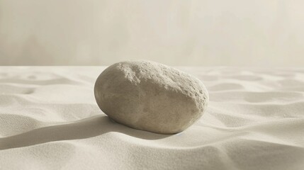 Fototapeta na wymiar Coral pebble on sand, a study in minimalist textures