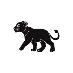 lion cub vector silhouette
