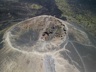 Aerial view of the Paricutin Volcano located in Michoacan, Mexico © Wirestock