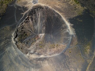 Aerial view of the Paricutin Volcano located in Michoacan, Mexico © Wirestock