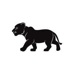 lion cub vector silhouette