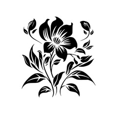 Silhouette rose, rose vector, flower svg, vector flower, herb, branch, line art, outline, eps, png, svg, flower, floral, vector, nature, leaf, rose, illustration, plant, design, vintage, pattern, flow