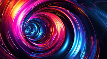Abstract metallic colorful spiral background.