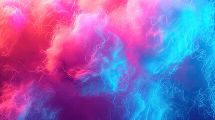 Neon cotton candy textured background. Close up of fluffy cotton candy. - obrazy, fototapety, plakaty