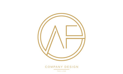 AF, FA Abstract Letters Logo Design Monogram
