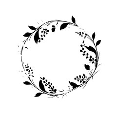 frame, flower, floral, design, vector, pattern, illustration, decoration, art, ornament, border, leaf, vintage, nature, plant, element, decor, black, ornate, swirl, branch, silhouette, decorative, sty