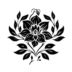 Silhouette rose, rose vector, flower svg, vector flower, herb, branch, line art, outline, eps, png, svg, flower, floral, vector, leaf, plant, nature, tree, leaves, illustration, spring, flora, design,