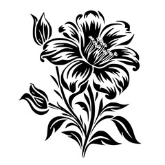 Silhouette rose, rose vector, flower svg, vector flower, herb, branch, line art, outline, eps, png, svg, flower, floral, vector, leaf, plant, nature, tree, leaves, illustration, spring, flora, design,